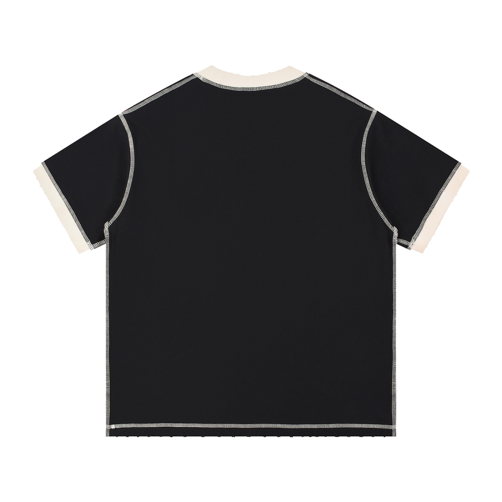 Stitched Cotton T-Shirt