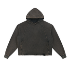 Vintage Frayed-Hem Hoodie