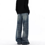 Blue Loose Straight Jeans