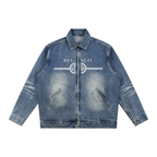 BELACII Vintage Wash Zip Up Denim Jacket