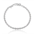 Silver Jewelry Rope Bracelet