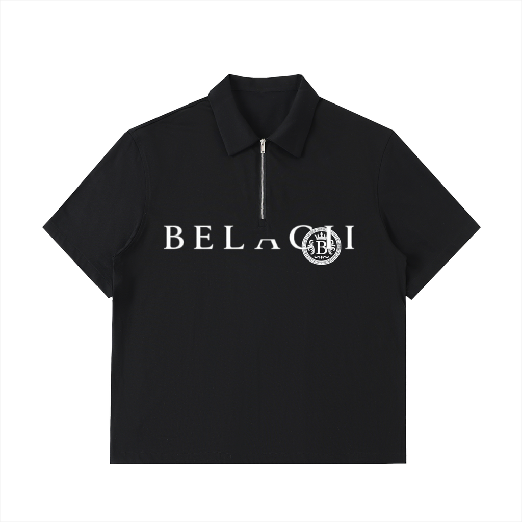 BELACII Half-Zip Cotton Polo Shirt