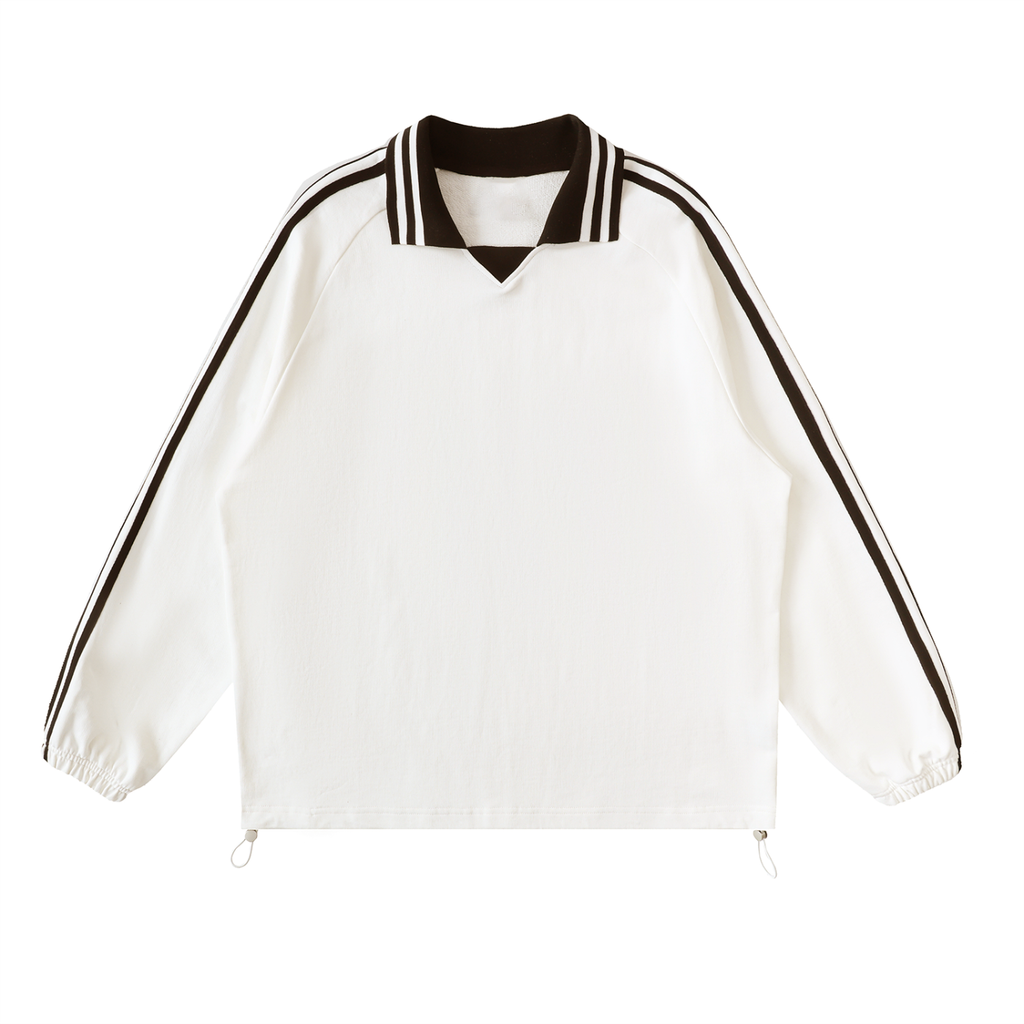 Striped Collar Sweatshirt