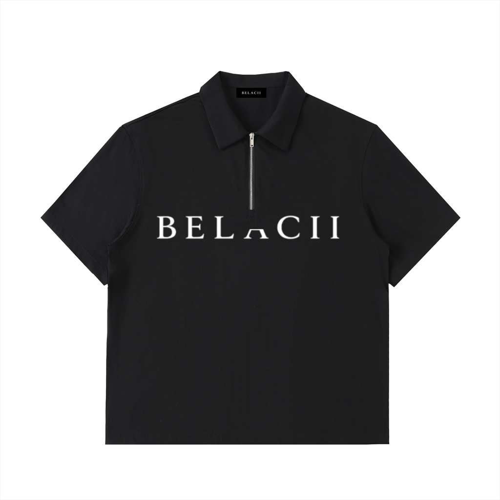 Half-Zip Cotton Polo Shirt