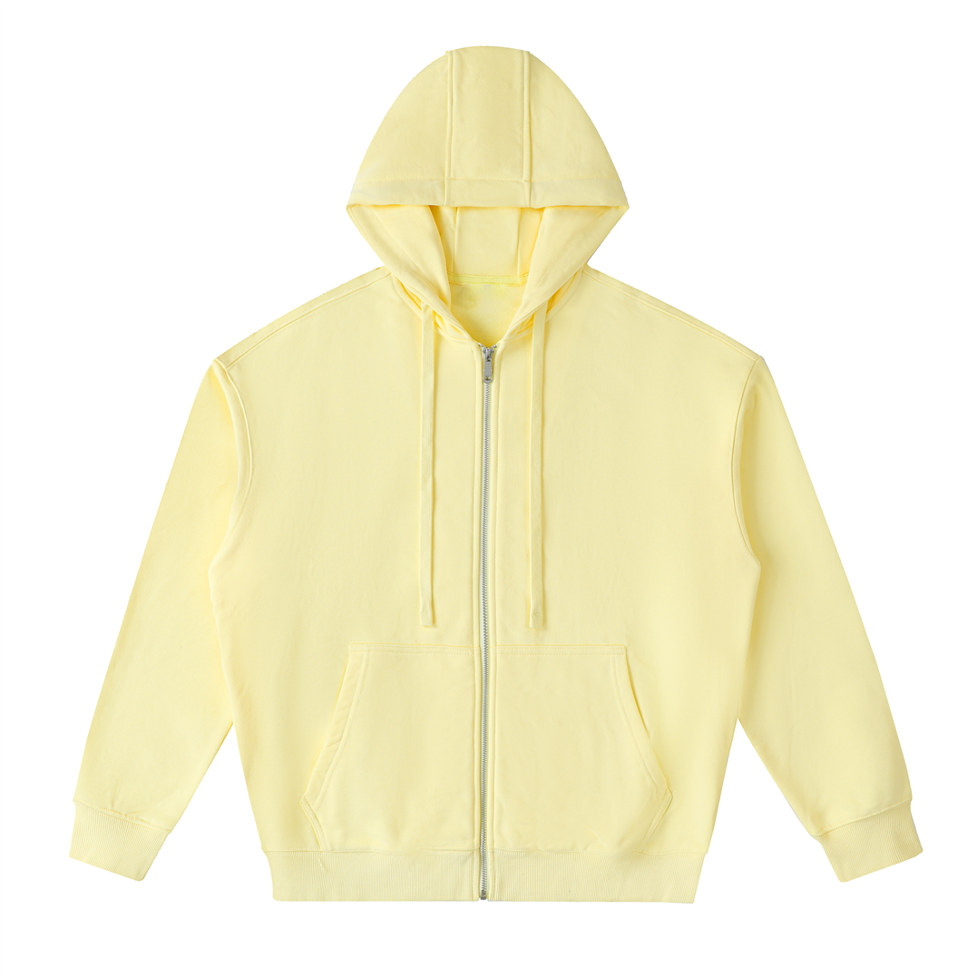 Shoulder Drop Zip Up Hoodie