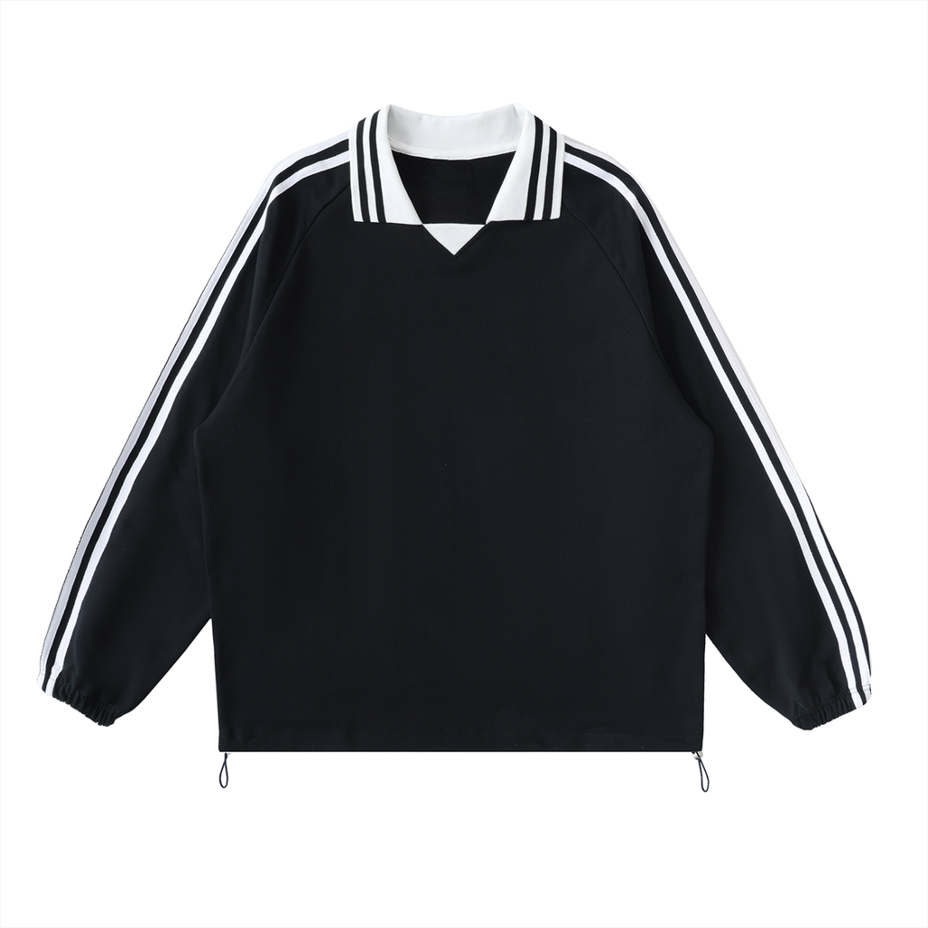 Striped Collar Sweatshirt