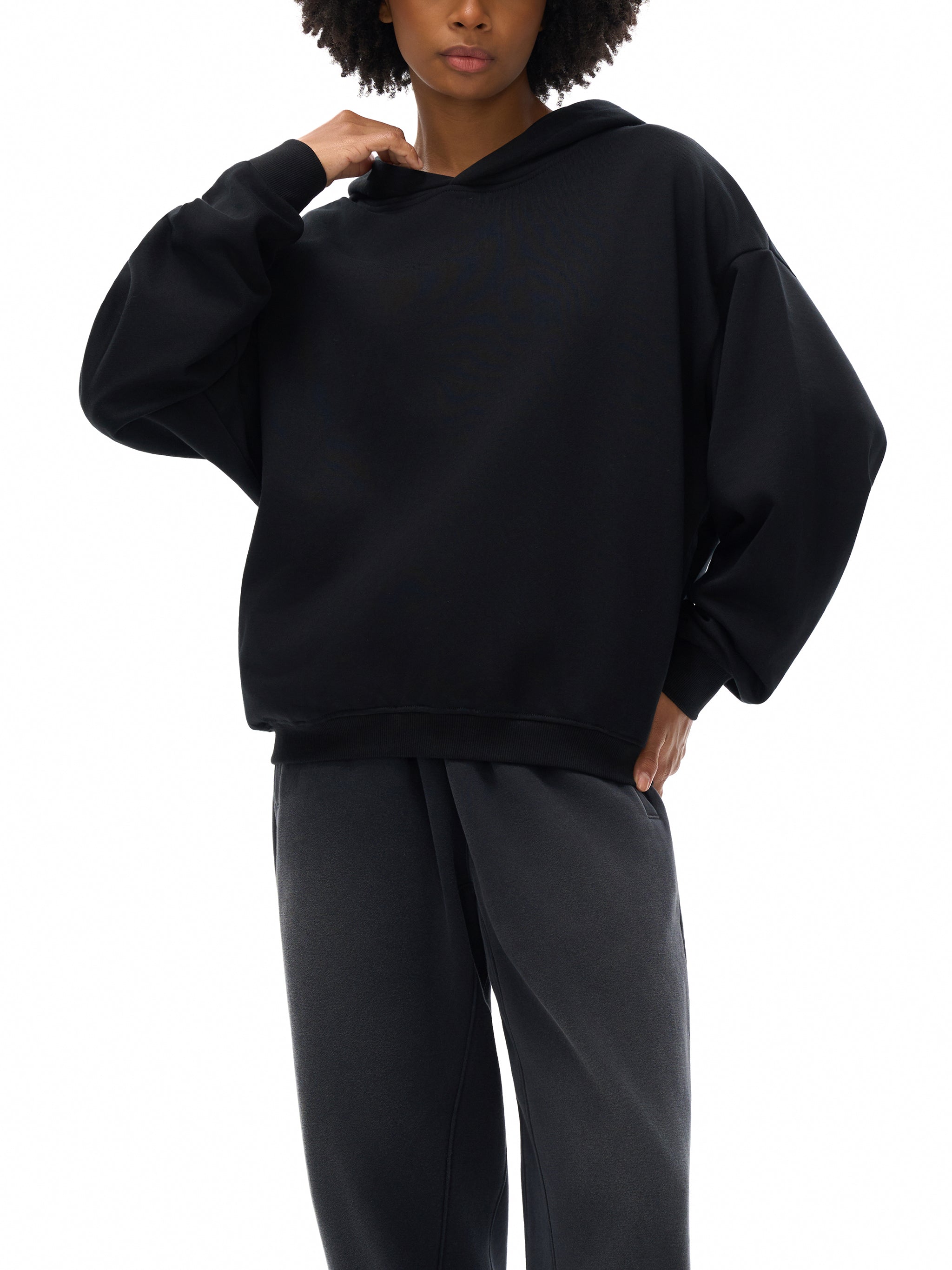 Cotton Cropped Hoodie