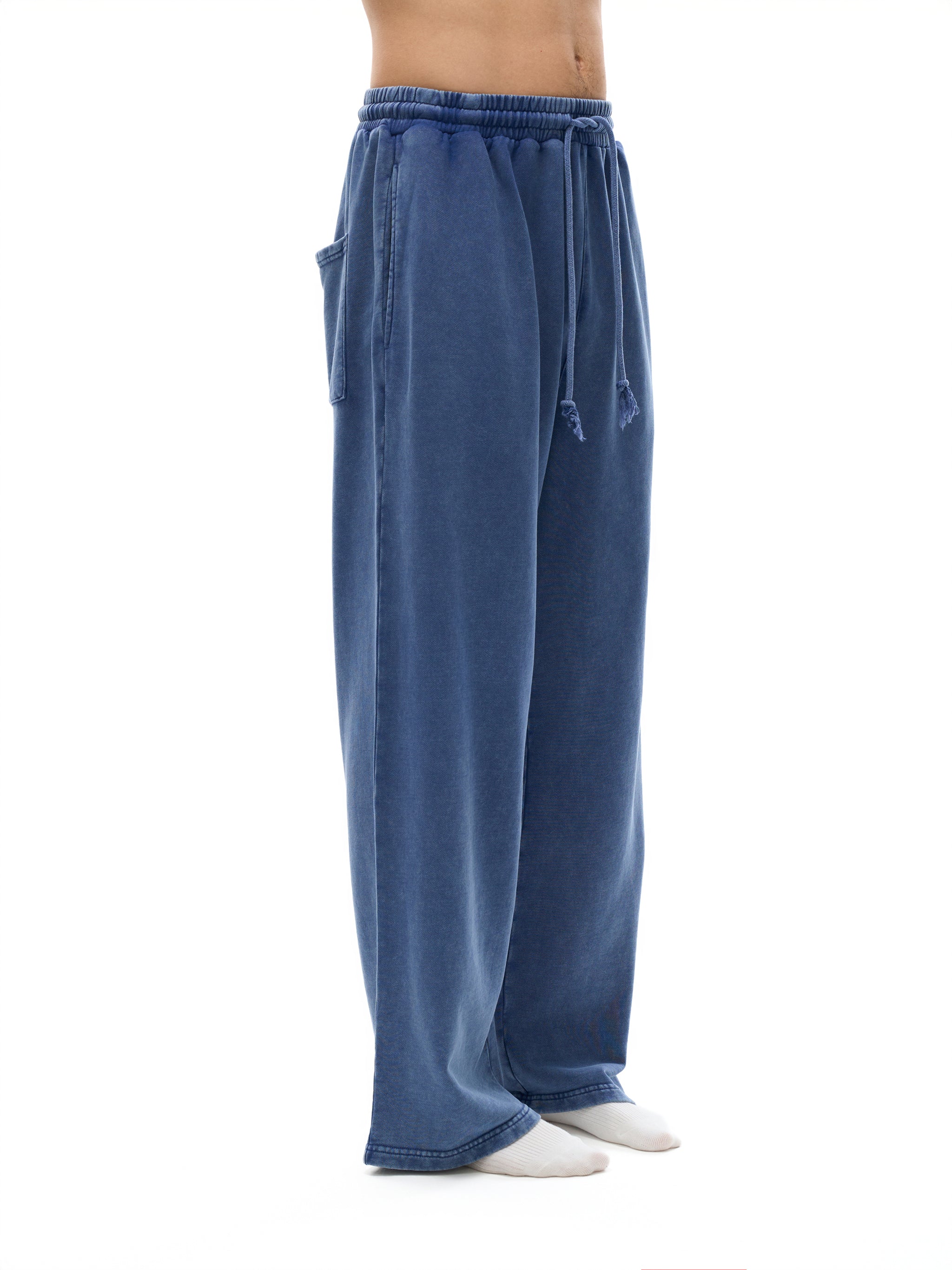 Snow Washed Straight Leg Pants