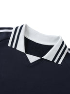 Striped Collar Sweatshirt