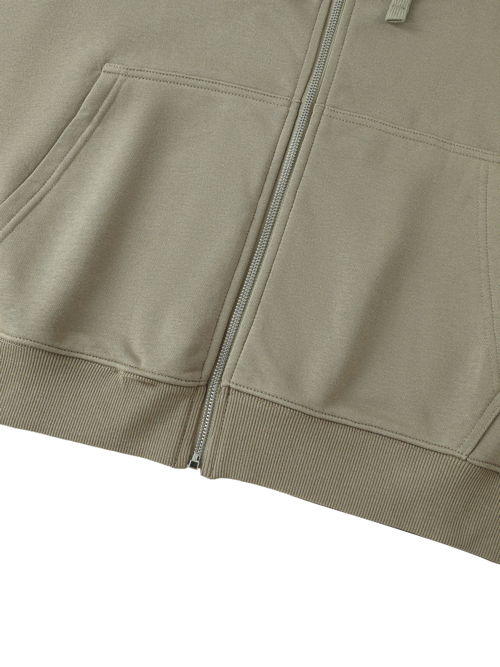 Shoulder Drop Zip Up Hoodie