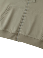 Shoulder Drop Zip Up Hoodie