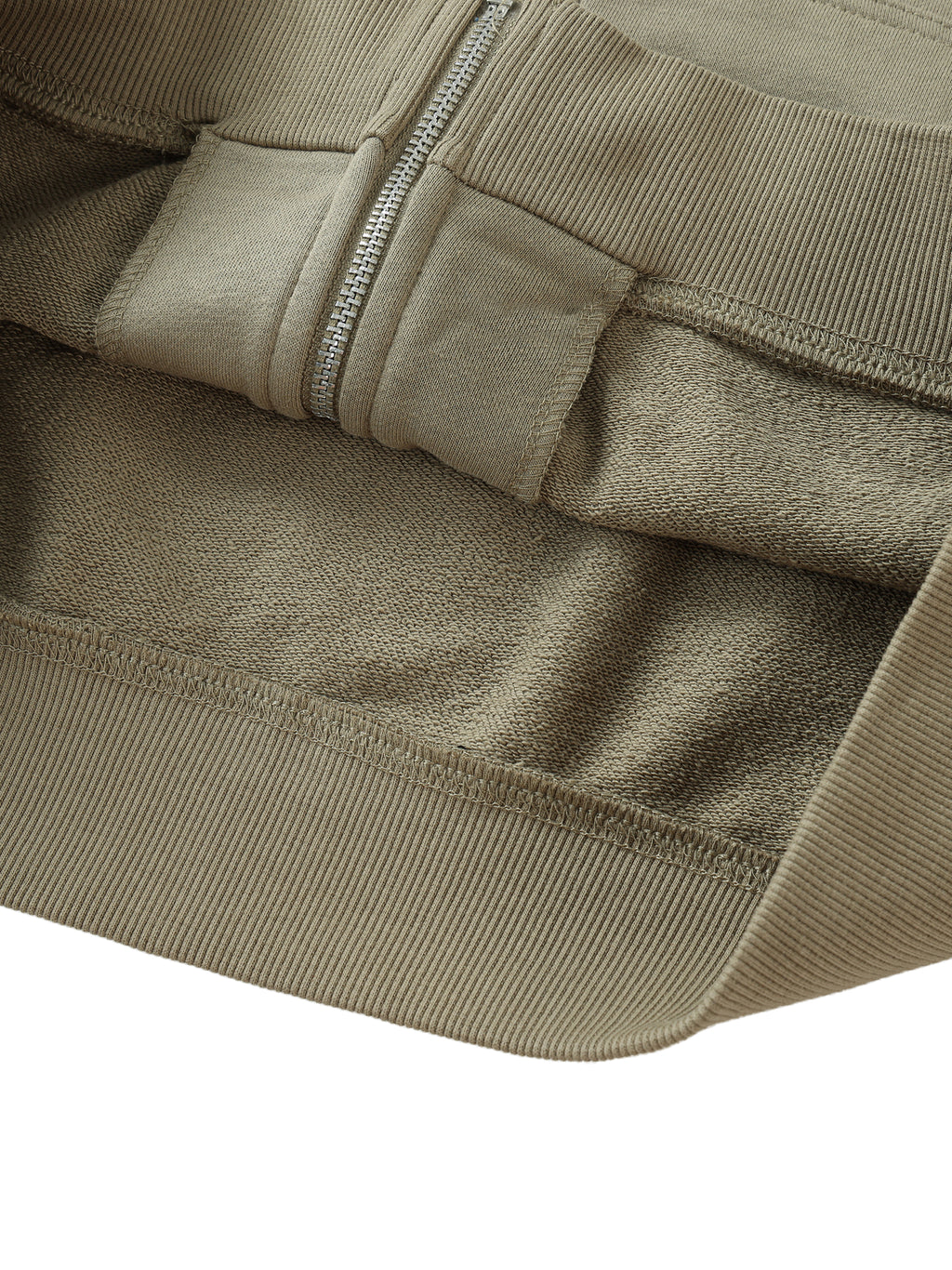 Shoulder Drop Zip Up Hoodie