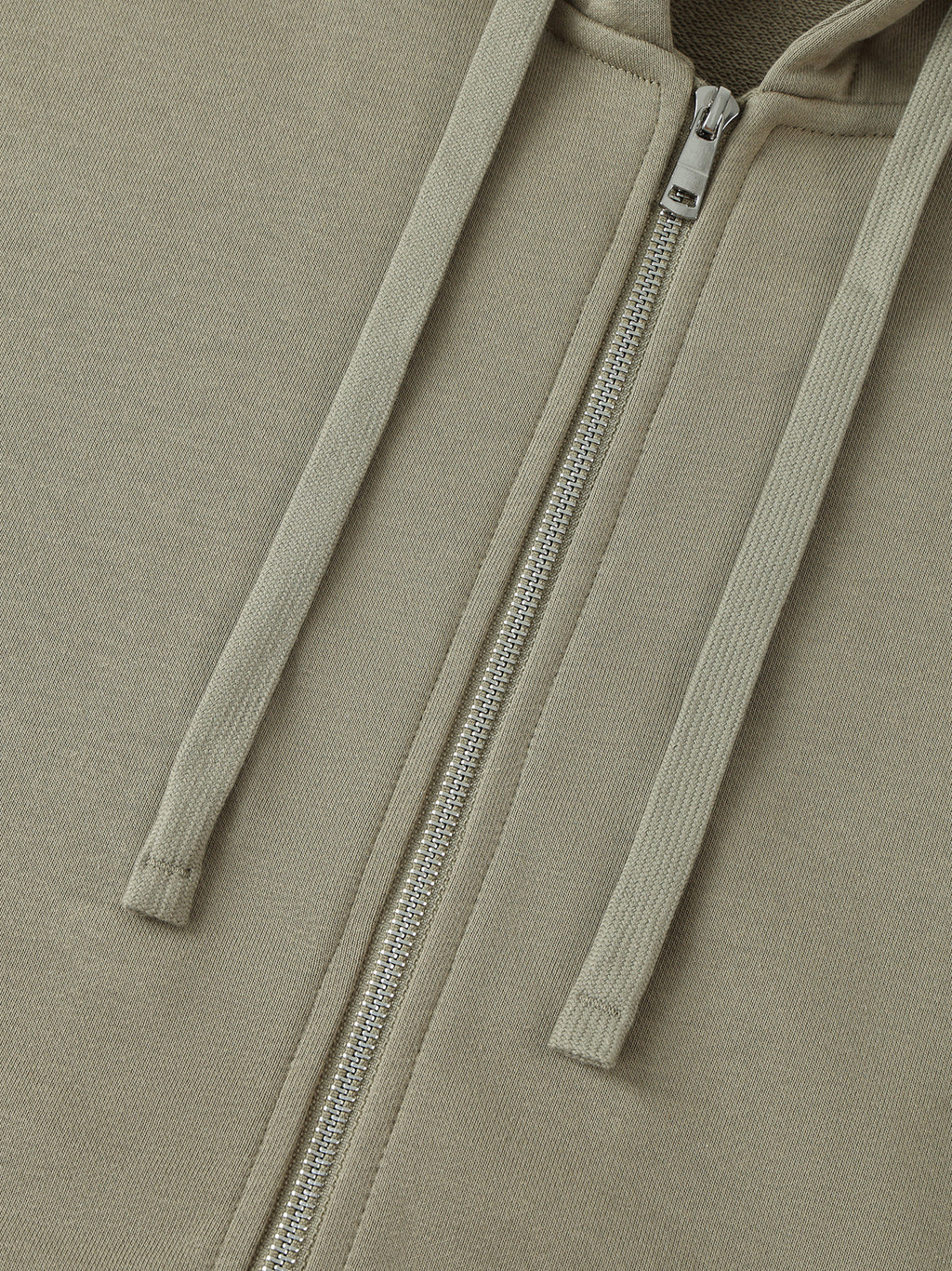 Shoulder Drop Zip Up Hoodie