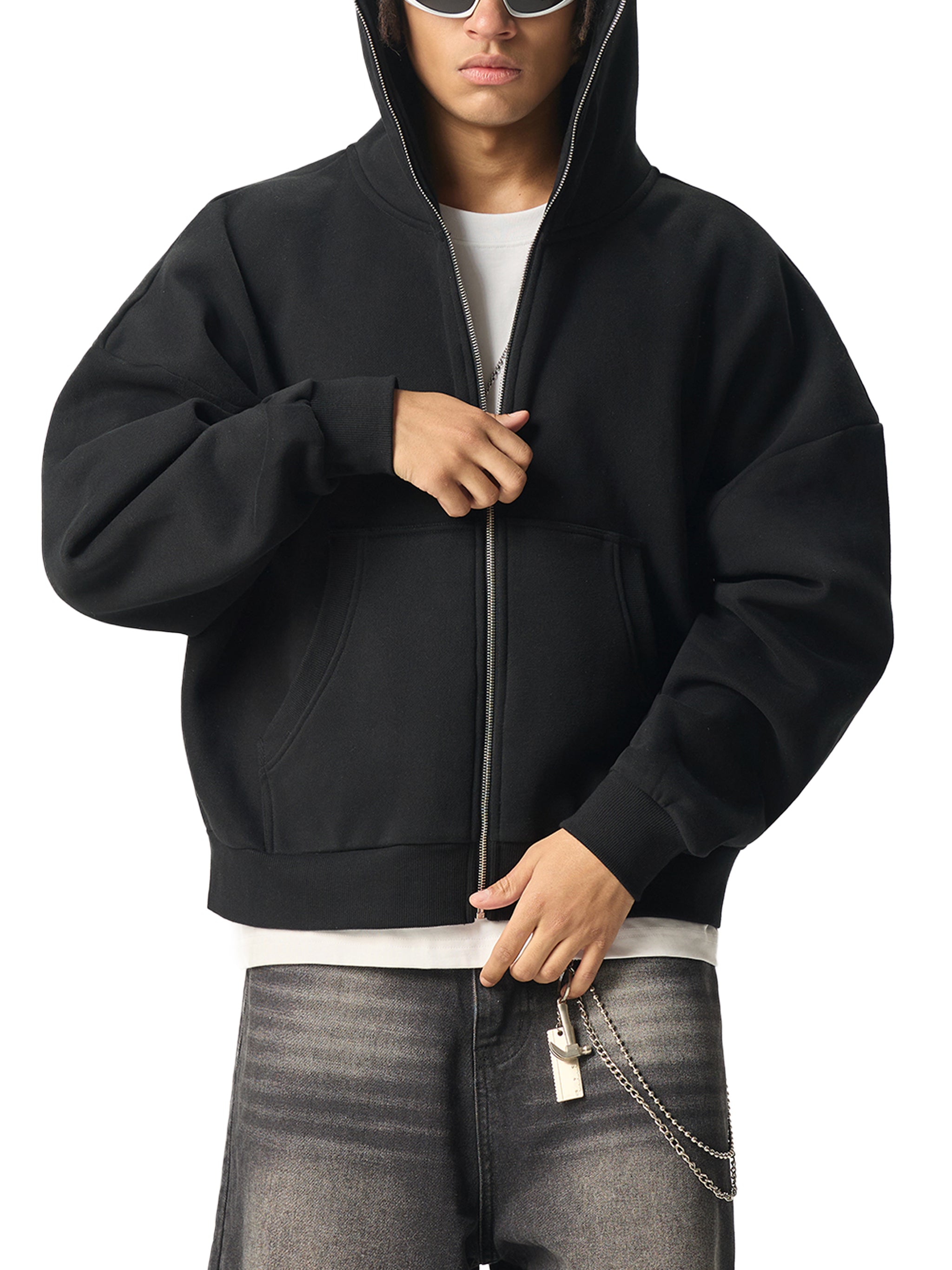 Fleeced Full-Zip Hoodie