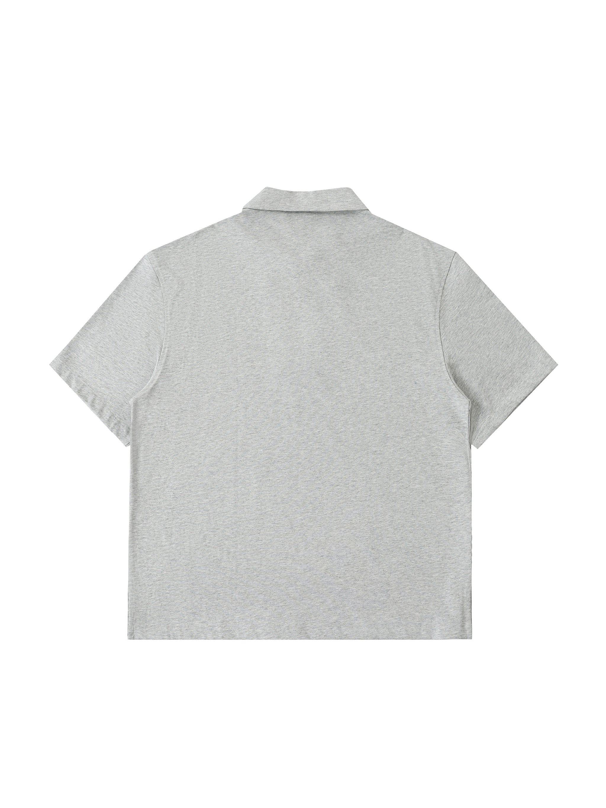 Zip Cotton Polo Shirt