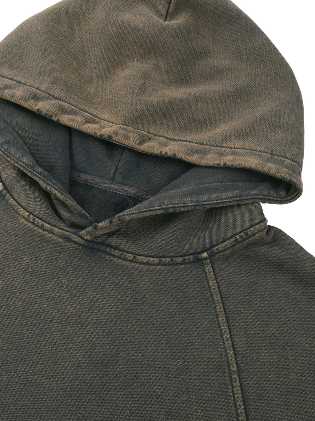 Vintage Frayed-Hem Hoodie