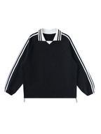 Striped Collar Sweatshirt