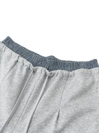Plaid Contrast Waist Pants