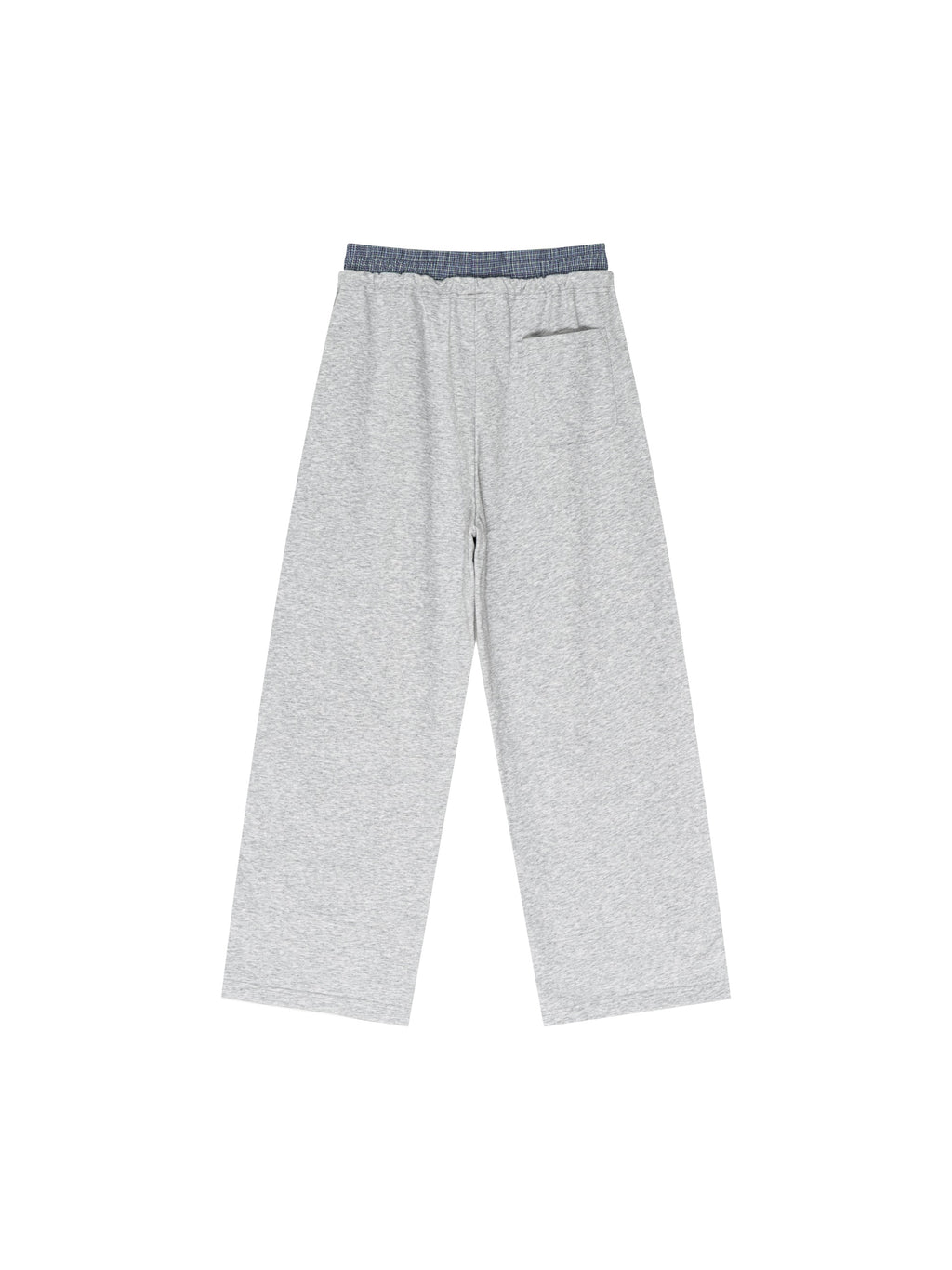 Plaid Contrast Waist Pants