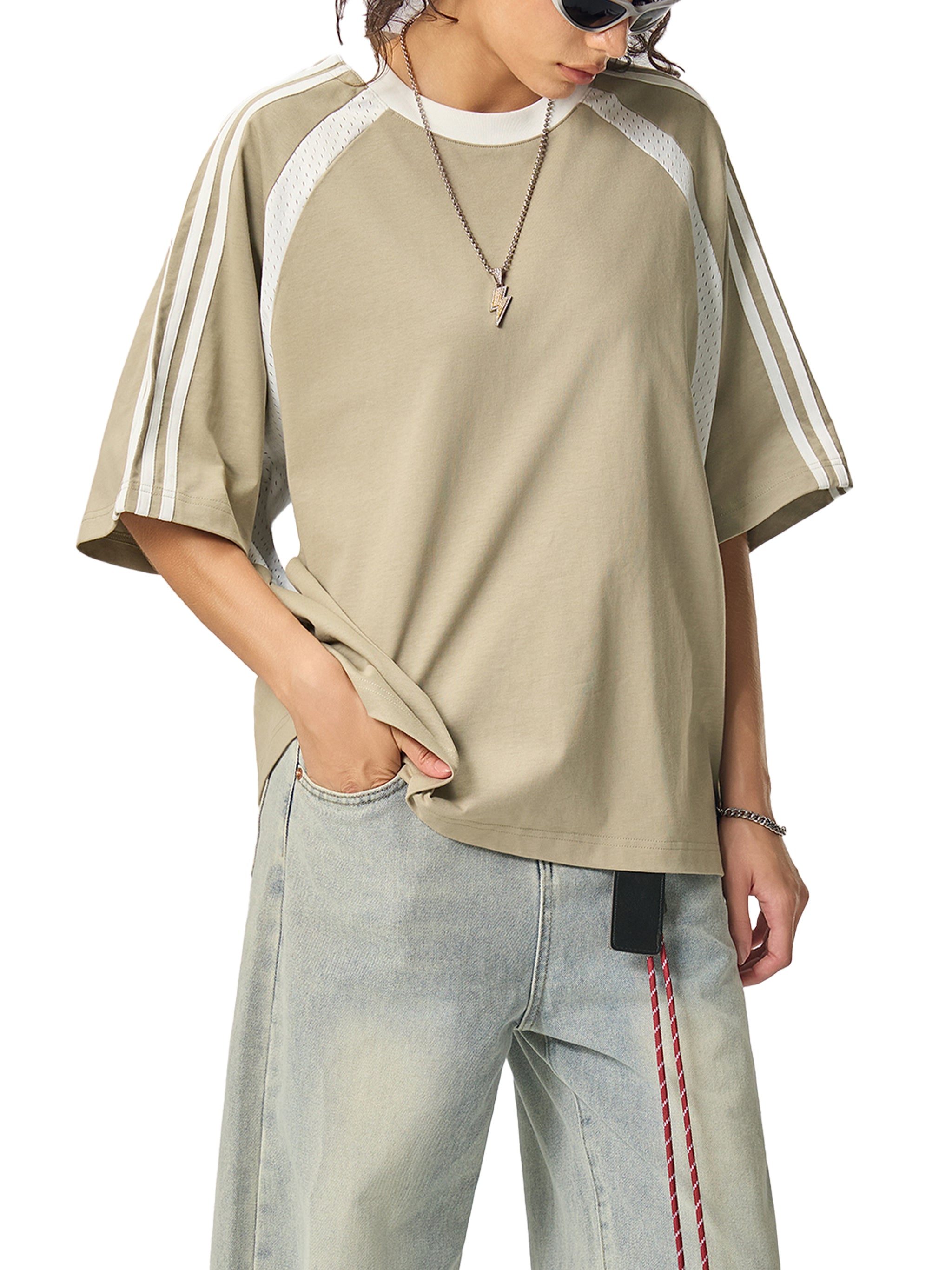 Contrast Panel T-shirt