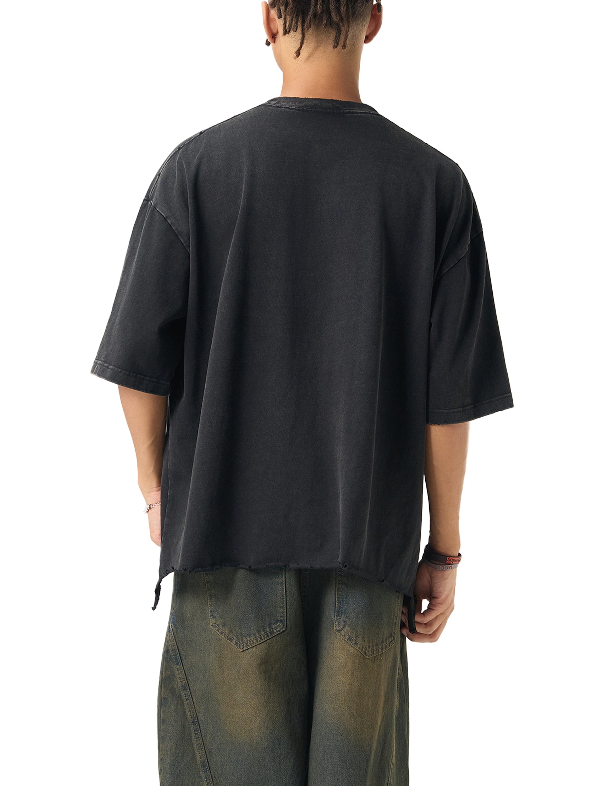 Raw-Hem Boxy T-shirt