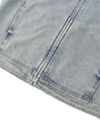 BELACII Vintage Wash Zip Denim Jacket
