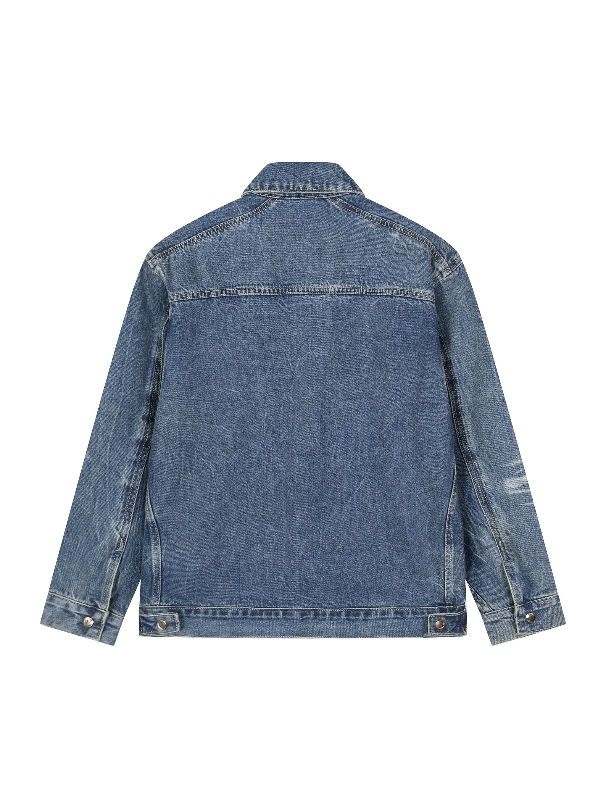 BELACII Vintage Wash Zip Up Denim Jacket