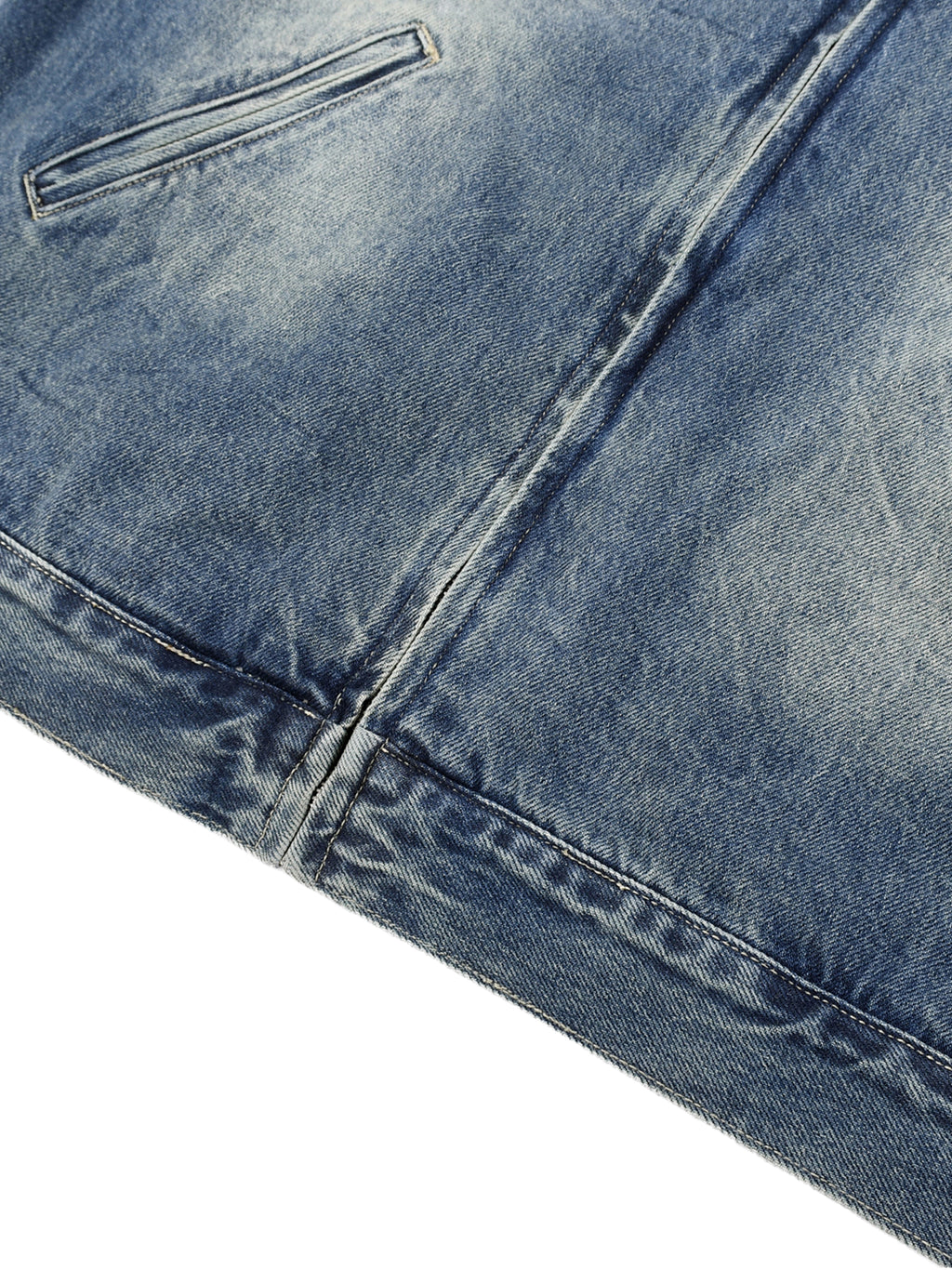BELACII Vintage Wash Zip Up Denim Jacket
