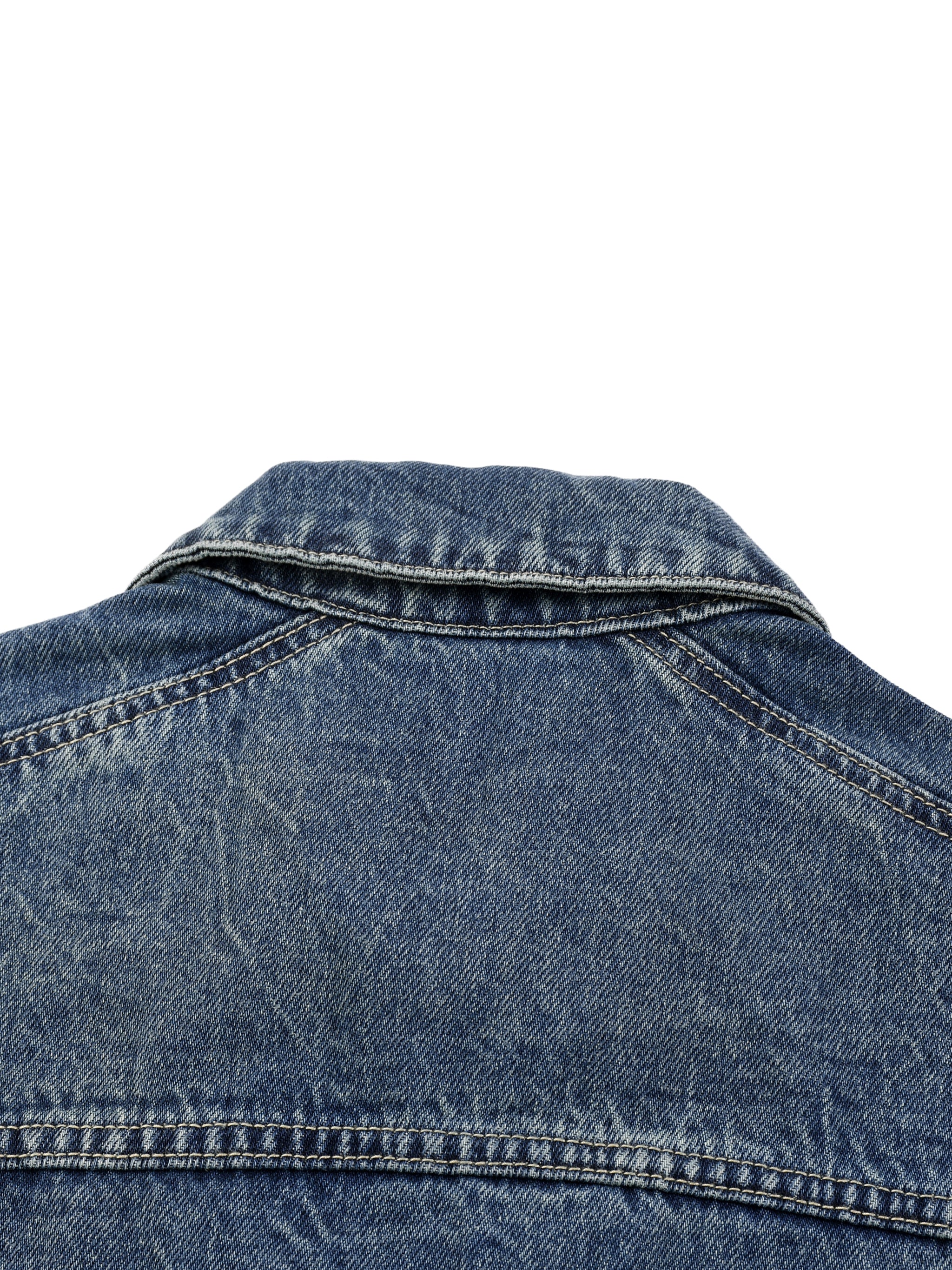 BELACII Vintage Wash Zip Up Denim Jacket